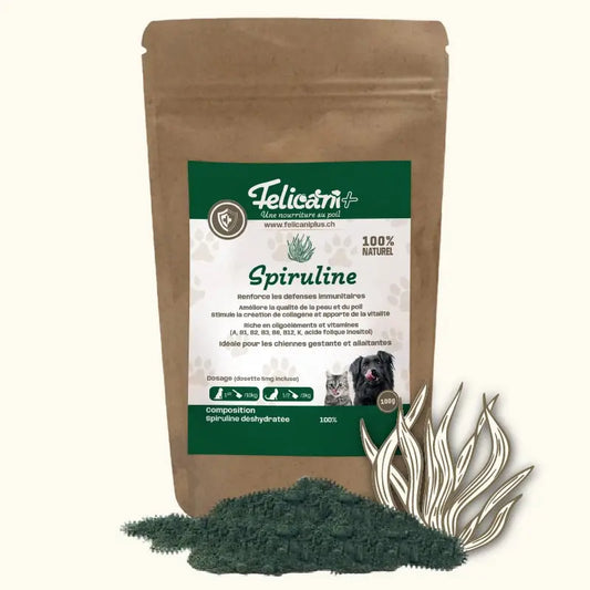 SPIRULINE  - CHIEN & CHAT - Vitamines - système immunitaire Felicani+