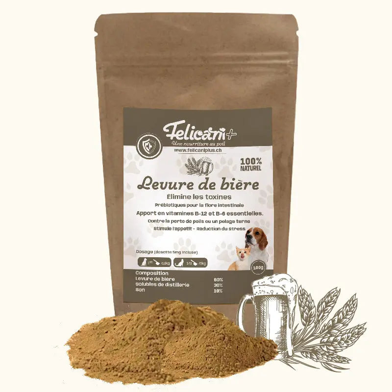 LEVURE DE BIÉRE - CHIEN & CHAT - Apport de vitamines, diarrhée aiguë Felicani+
