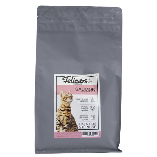 EXCELIUM - Chat stérilisé - santé urinaire - saumon & poisson blanc