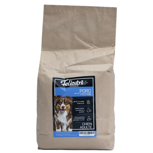 ORIGINIUM - Chien adulte - anti-flatulences (spécial bouledogue) - porc